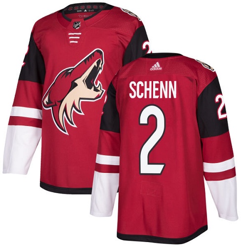 Adidas Coyotes #2 Luke Schenn Maroon Home Authentic Stitched NHL Jersey